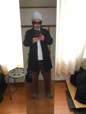 「niko and...（ニコアンド）のアイテム（チェスターコート）」を使った、kenさん（メンズ・173cm）の冬コーディネート