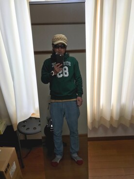 「elope（イロープ）のアイテム」を使った、kenさん（メンズ・173cm）の春コーディネート