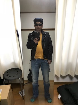 「BROWNY（ブラウニー）のアイテム（キャップ）」を使った、kenさん（メンズ・173cm）の春コーディネート