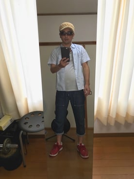 「elope（イロープ）のアイテム」を使った、kenさん（メンズ・173cm）の夏コーディネート