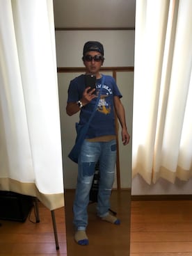 「grn（ジーアールエヌ）のアイテム（バッグ）」を使った、kenさん（メンズ・173cm）の秋コーディネート