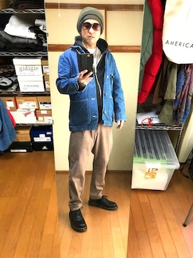「LARRY（ラリー）のアイテム」を使った、kenさん（メンズ・173cm）の春コーディネート
