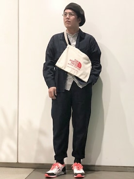 「UNIVERSAL OVERALL（ユニバーサルオーバーオール）のアイテム（ブルゾン）」を使った、酒井さん（メンズ・174cm）の春コーディネート