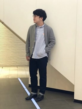 「EDWIN（エドウィン）のアイテム」を使った、酒井さん（メンズ・174cm）の春コーディネート
