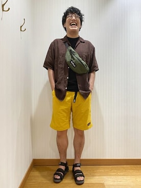 「WILD THINGS（ワイルドシングス）のアイテム（バッグ）」を使った、酒井さん（メンズ・174cm）の夏コーディネート