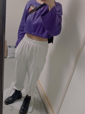 「Dr. Martens（ドクターマーチン）のアイテム（ブーツ、ブラック系）」を使った、imiさん（レディース・160cm）の夏コーディネート