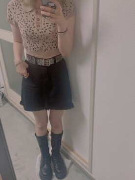 「ZARA（ザラ）のアイテム（ブーツ、ブラック系）」を使った、imiさん（レディース・160cm）の夏コーディネート