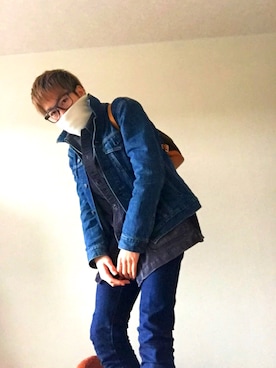 「LouisVuitton」｜「アイテム（デニムジャケット）」を使った、masaki fukushimaさん（メンズ・178cm）の冬コーディネート