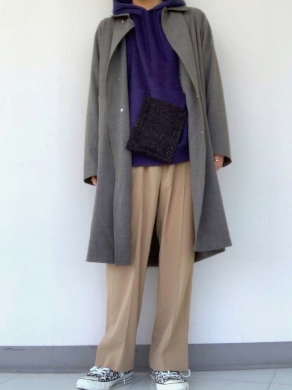 美品　ユナイテッドアローズ ラグランコート グレンチェック　L ブラウン The Best OUTERWEAR for Winter 22 矢野未希子が着る、この冬の