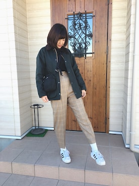 「グレゴリー」｜「アイテム（その他アウター）」を使った、ririri.mさん（レディース・162cm）の冬コーディネート