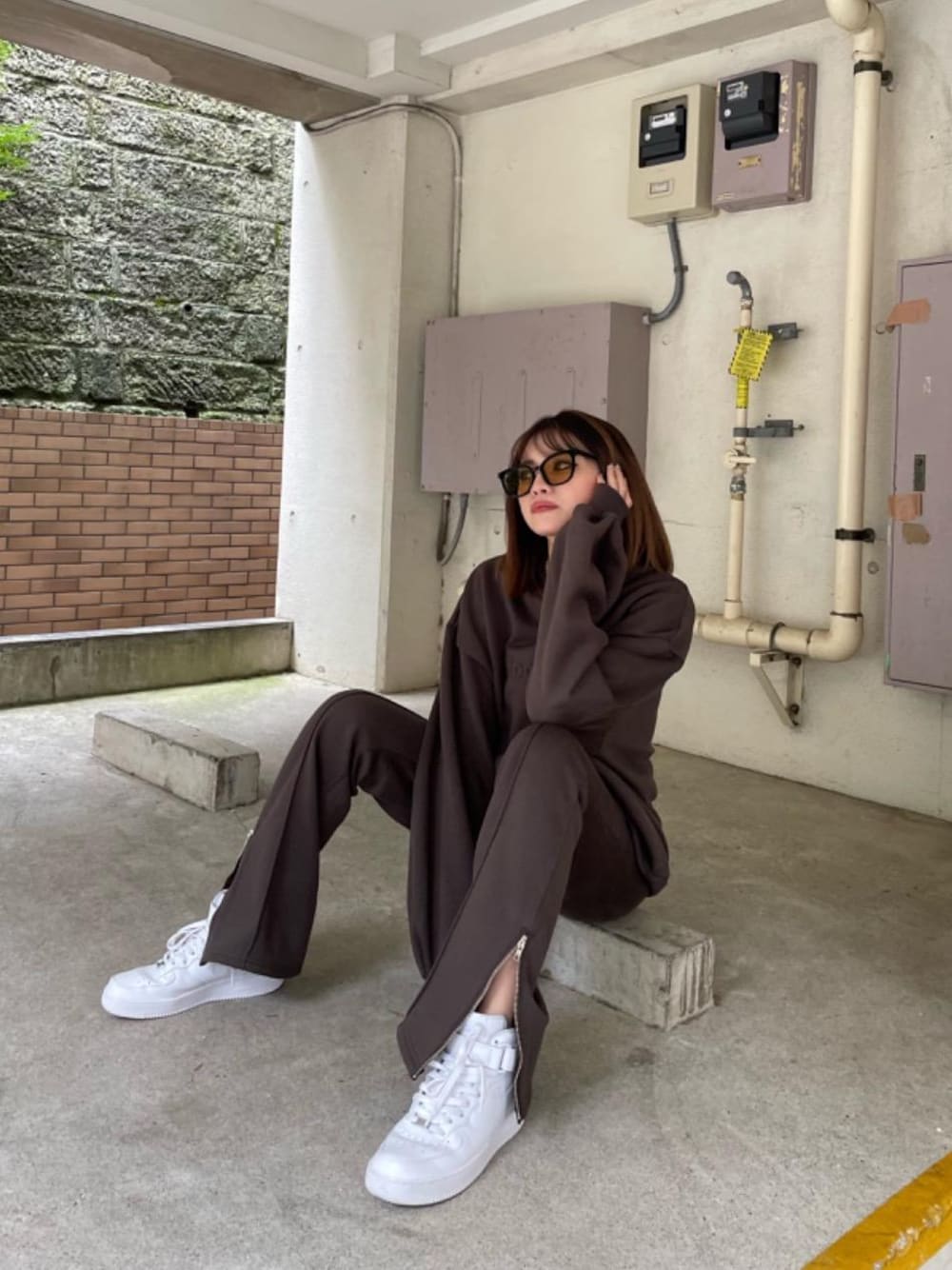 ジャケット/アウターを使った「スウェットセットアップ」の人気