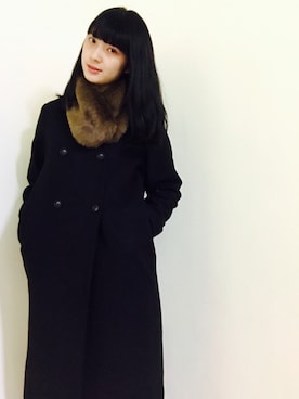 「TAIPEI」｜「アイテム（その他アウター）」を使った、Nashiaさん（レディース・167cm）の冬コーディネート