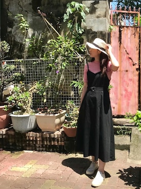 「Ray BEAMS（レイビームス）のRay BEAMS / 中折れ HAT（ハット）」を使った、Nashiaさん（レディース・167cm）の夏コーディネート