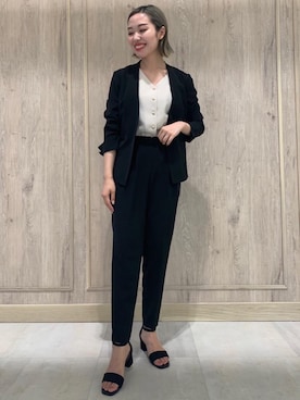 「green label relaxing（グリーンレーベルリラクシング）のアイテム（その他アウター）」を使った、市川（ichikawa）さん（レディース・158cm）の夏コーディネート