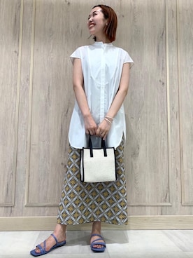 「LAURA DI MAGGIO（ローラディマッジオ）のアイテム」を使った、市川（ichikawa）さん（レディース・158cm）の夏コーディネート