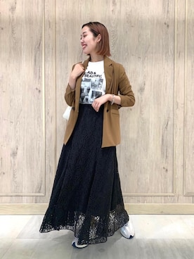 「green label relaxing（グリーンレーベルリラクシング）のFFC チェーン ショート ネックレス（ネックレス）」を使った、市川（ichikawa）さん（レディース・158cm）の夏コーディネート