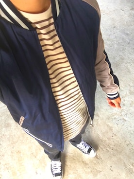 「FACTOTUM（ファクトタム）のアイテム（ブルゾン）」を使った、nkさん（メンズ・173cm）の春コーディネート