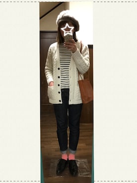 「くつした」｜「アイテム（ハンチング/ベレー帽）」を使った、yuyuyuさん（レディース・157cm）の春コーディネート