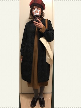 「chambre de charme（シャンブルドゥシャーム）のアイテム（ジャケット/アウター）」を使った、yuyuyuさん（レディース・157cm）の冬コーディネート