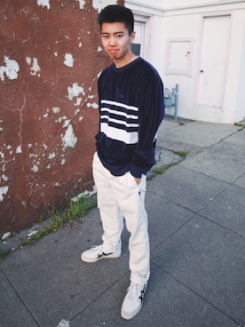 「stripes」｜alex さん（メンズ・173cm）の春コーディネート
