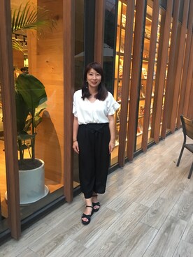 「蔦屋書店」｜nanaさん（レディース・153cm）の春コーディネート