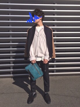 「FACTOTUM（ファクトタム）のアイテム（ブルゾン）」を使った、ゆき。さん（メンズ・167cm）の冬コーディネート