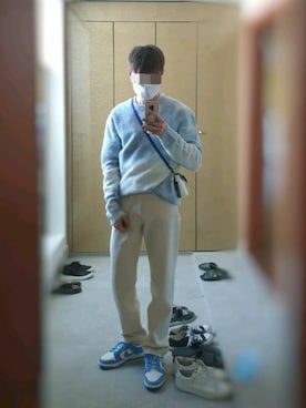「ADER error（アーダーエラー）のアイテム（バッグ）」を使った、オタクさん（メンズ・174cm）の春コーディネート