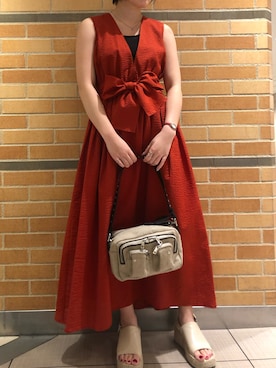 「Nunoo（ヌノー）のアイテム」を使った、amiさん（レディース・160cm）の夏コーディネート