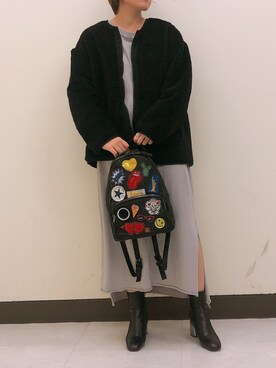 「surt（サート）のアイテム（ワンピース/ドレス）」を使った、amiさん（レディース・160cm）の秋コーディネート