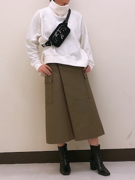 「Nunoo（ヌノー）のアイテム」を使った、amiさん（レディース・160cm）の冬コーディネート