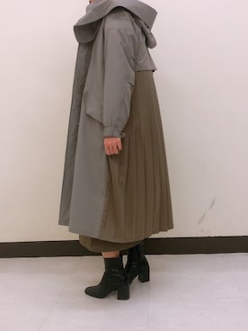 「AVIREX（アヴィレックス）のアイテム（モッズコート）」を使った、amiさん（レディース・160cm）の冬コーディネート