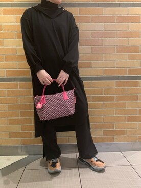 「ドロイトベロ」｜「アイテム（ワンピース/ドレス）」を使った、amiさん（レディース・160cm）の冬コーディネート