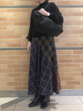 「Roberta Pieri（ロベルタピエリ）のアイテム」を使った、amiさん（レディース・160cm）の冬コーディネート