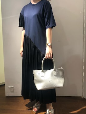 「B'2nd（ビーセカンド）のアイテム（ワンピース/ドレス）」を使った、amiさん（レディース・160cm）の夏コーディネート