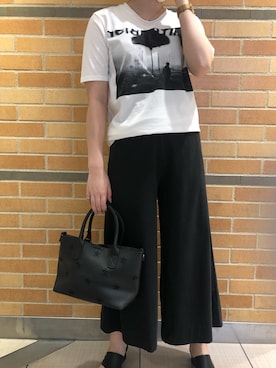 「ビーセカンド(B'2nd)」｜「アイテム（Tシャツ/カットソー）」を使った、amiさん（レディース・160cm）の夏コーディネート