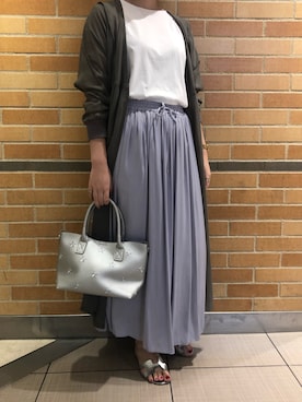 「ビーセカンド(B'2nd)」｜「アイテム（カーディガン/ボレロ）」を使った、amiさん（レディース・160cm）の夏コーディネート