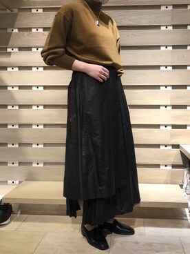 「EARIH（アーリ）のアイテム」を使った、amiさん（レディース・160cm）の秋コーディネート