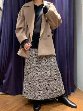 「ビーセカンド(B'2nd)」｜「アイテム（Tシャツ/カットソー）」を使った、amiさん（レディース・160cm）の秋コーディネート