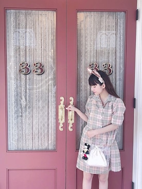 「バーバリー」｜「アイテム（ワンピース/ドレス）」を使った、MIHOさん（レディース・153cm）の夏コーディネート
