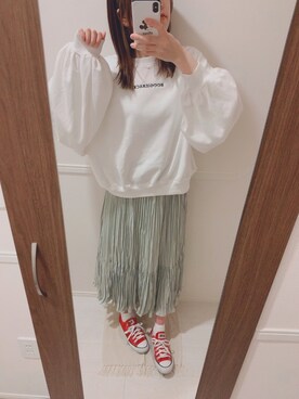 「CONVERSE（コンバース）のconverse（コンバース） ALL STAR OX（オールスターOX）（スニーカー）」を使った、uichan❁⃘*.ﾟさん（レディース・162cm）の春コーディネート