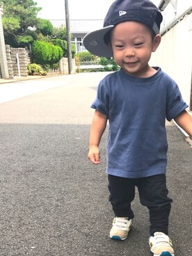 「1歳6ヶ月」｜「アイテム（キャップ）」を使った、ao&akaさん（キッズ・80cm）の夏コーディネート