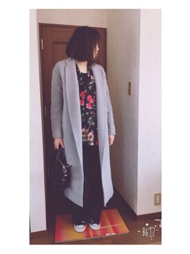 「gray」｜「アイテム（アクセサリー）」を使った、Sakuさん（レディース・163cm）の冬コーディネート