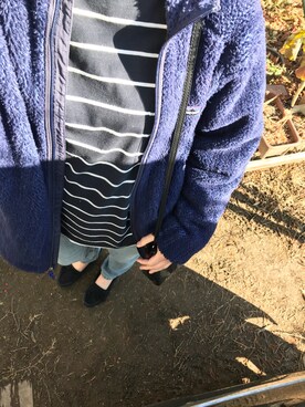 「patagonia」｜「アイテム（モカシン/デッキシューズ）」を使った、Sakuさん（レディース・163cm）の冬コーディネート