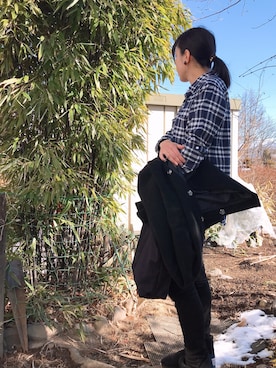 「Marc by Marc Jacobs（マークバイマークジェイコブス）のアイテム（ヘアゴム）」を使った、Sakuさん（レディース・163cm）の冬コーディネート