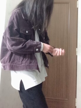 「MEDE19F（メデジュウキュウ）のアイテム（その他アウター）」を使った、Sakuさん（レディース・163cm）の秋コーディネート