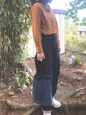 「NINE（ナイン）のアイテム（バッグ）」を使った、Sakuさん（レディース・163cm）の春コーディネート