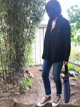 「NINE（ナイン）のアイテム（バッグ）」を使った、Sakuさん（レディース・163cm）の夏コーディネート