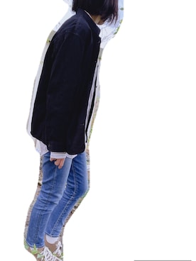 「Ungrid（アングリッド）のハイウエストストスリ（デニムパンツ）」を使った、Sakuさん（レディース・164cm）の春コーディネート