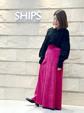 「Khaju（カージュ）のアイテム」を使った、石田さん（レディース・150cm）の秋コーディネート