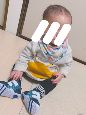 「H&M（エイチ・アンド・エム）のアイテム（その他）」を使った、Rujさん（キッズ・70cm）の冬コーディネート